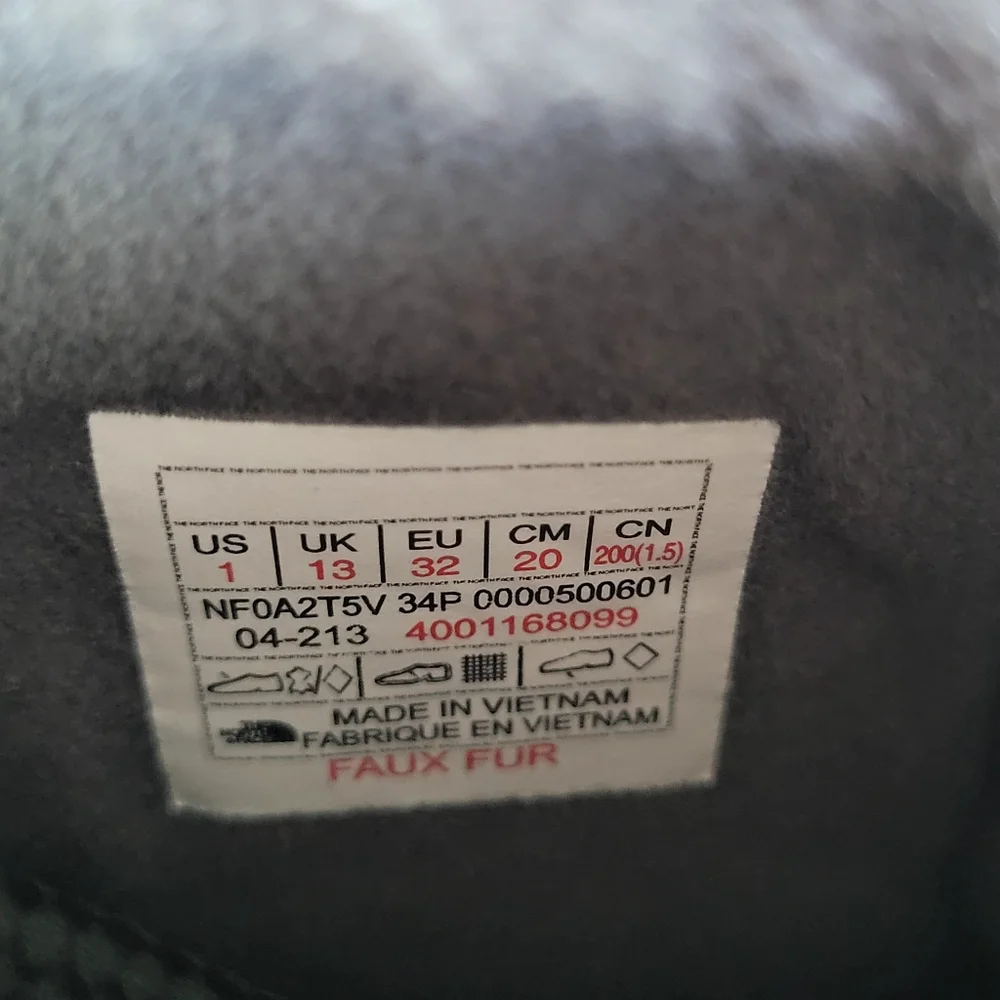 The North Face Youth Extreme Snowboots Girls Size 1